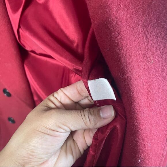 elegant winter Red medium peacoat - Picture 3 of 8